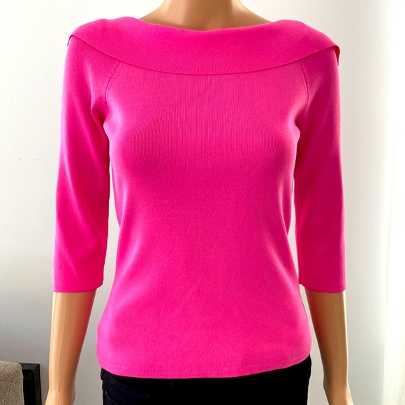 Joseph A. Women's Bright Pink Knit pullover top, Small - Picture 1 of 11